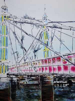Albert Bridge - ©2020 - Cathy Read - 40 x 50 cm