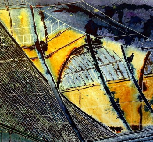 Cocoon Cafe ©2011-Cathy-Read--55.8x44.6cm- Watercolour and acrylic ink £710 framed