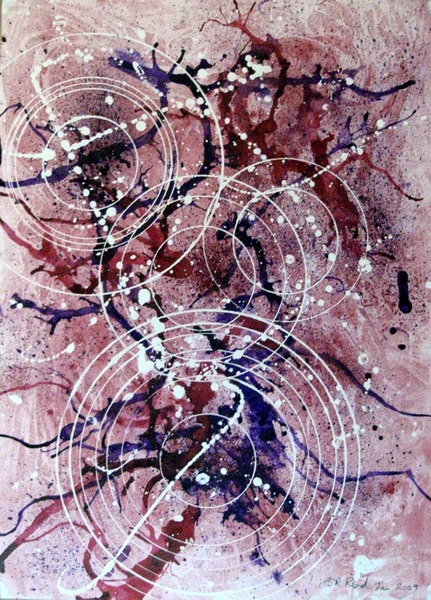 ©2009 Cathy Read - Order in chaos - 35x25cm Mixed Media on paper