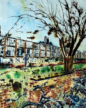 ©2013 - Cathy Read - St Catherine's - Watercolour and Acrylic- 75 x 55 cm