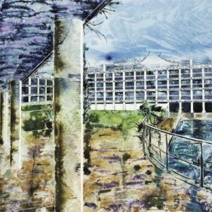 Cathy Read - Artist - Wolfson College, Oxford - River Quad Painting