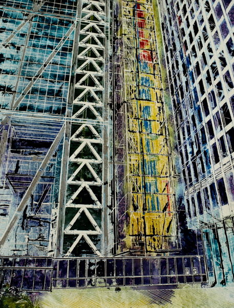 ©2014 - Cathy Read - Cheesegrater - Watercolour and Acrylic - 38x28 cm