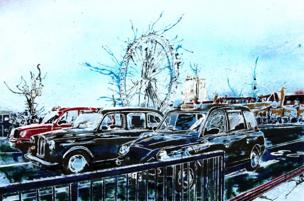 ©2014-Cathy-Read-Taxi-Marathon-Watercolour-and-Acrylic-on-paper-on-board-30-x-45-cm