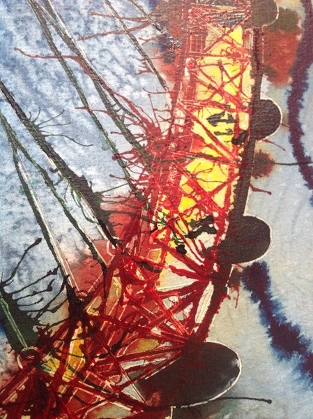 ©2015 - Cathy Read -London Eye painting detail 3 - Watercolour and Acrylic - 75 x 56 cm 600