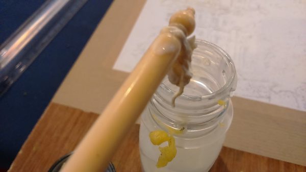 Cleaning up masking fluid bottle