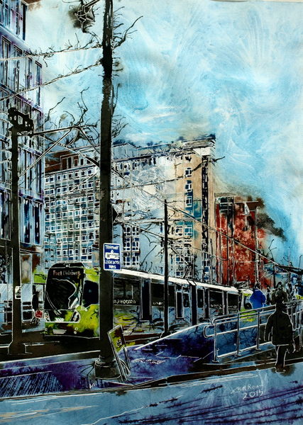 ©2015 - Cathy Read - City Reflections- Mixed Media- 76x56cm