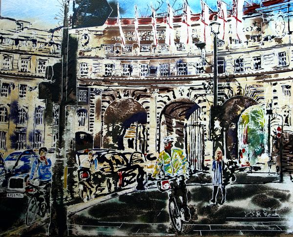  ©2016-Cathy-Read-Admiralty-Arch-Watercolour-and-Acrylic-40-x-50-cm-