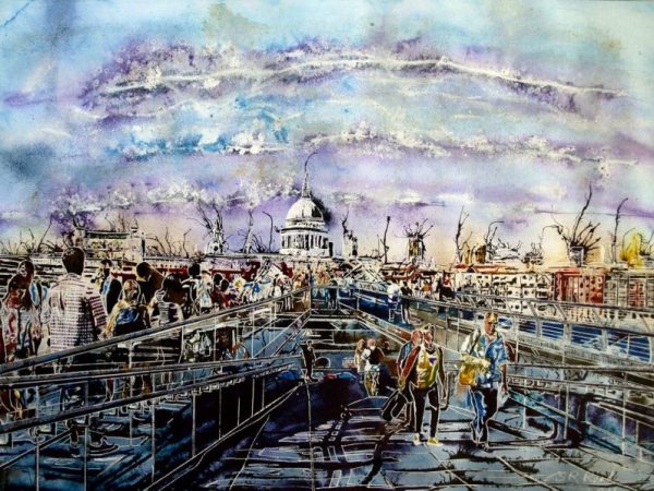 Cathy Read - Artist - Millennium Bridge Life Painting