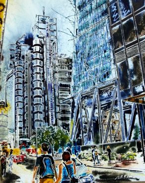 May - The Cheesegrater Couples©2018-Cathy-Read- 50 x 40cm - £577