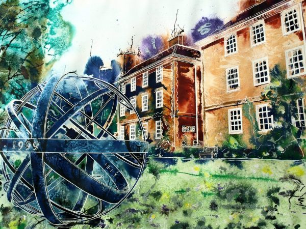 Cathy Read - Artist - Lady Margaret Hall, Oxford Sundial Painting