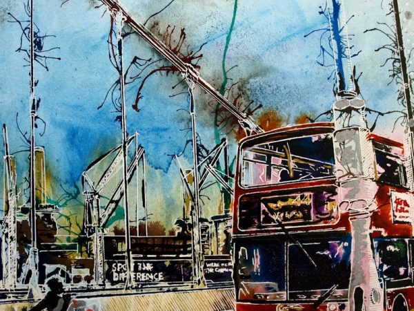 Four Bs - ©2016 - Cathy Read - Watercolour and Acrylic - 40 x 30