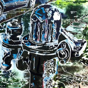 5 Gawcotte Pump -©2018-Cathy-Read-Watercolour-and-Acrylic