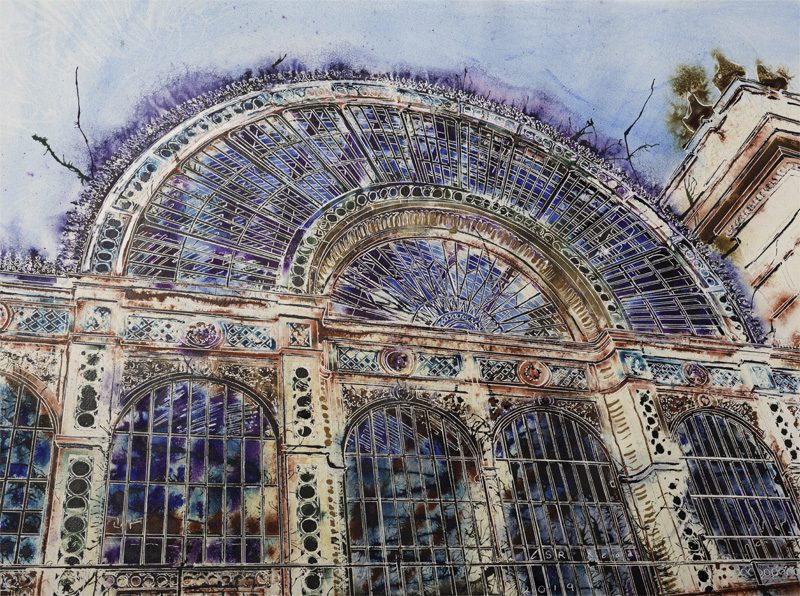 Royal Opera House - ©2019 - Cathy Read - Watercolour and Acrylic - 56x76cm Painting of the Iconic building in London