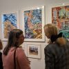 Talking to Princess Michael of Kent at Society of Women Artits Exhibition in the North Gallery ©2019 - Cathy Read - SWA exhibition at Mall Galleries