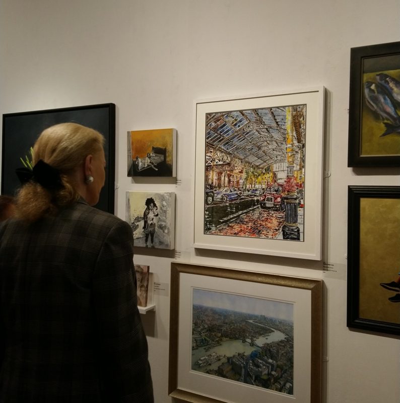 Princess Michael of Kent at Society of Women Artits Exhibition in the North Gallery ©2019 - Cathy Read - SWA exhibition at Mall Galleries