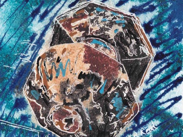 18 Door Knob - ©2018 - Cathy Read - Watercolour and Acrylic - 17