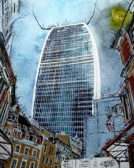 Walkie Talkie - ©2019 - Cathy Read - 50x40cm