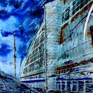 Standing at the Temple gates -©2012 - Cathy Read - Mixed Media - 50 x 40 cm