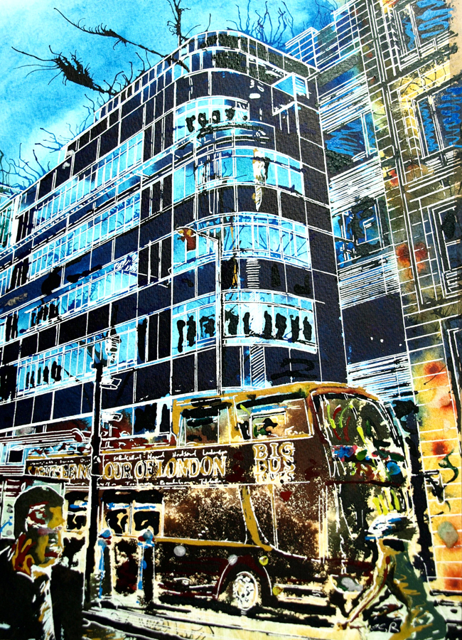 Fleet Street painting by Cathy Read