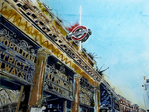 Painting of Kensington Station