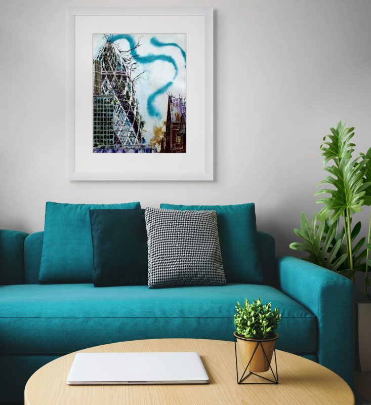 Cathy Read – Artist - Whispering Glass Painting in a Room Setting