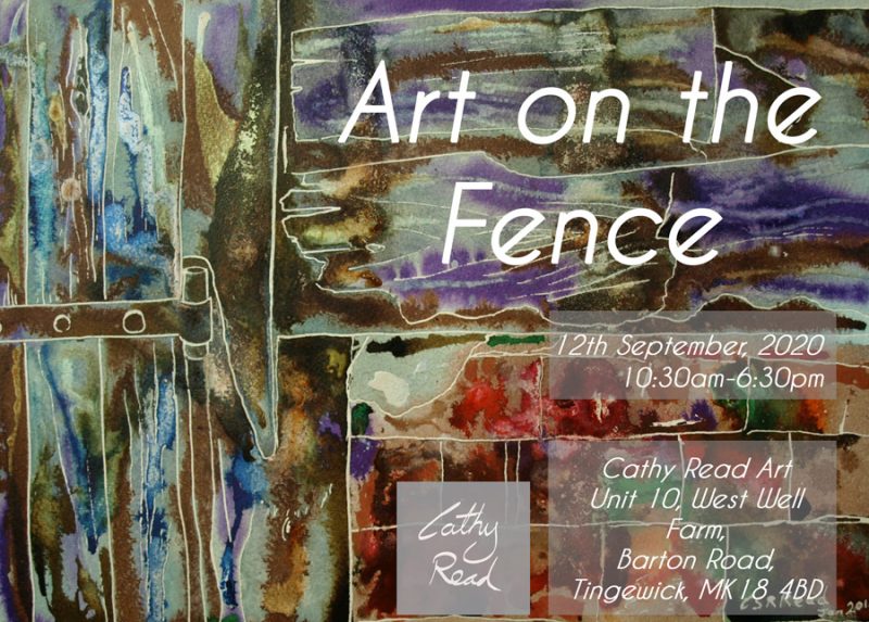 Art on the Fence poster featuring Barn detail painting by Cathy Read