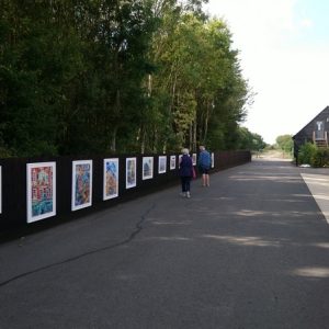 Art on the Fence Open air art exhbition featuring work by Cathy Read Art