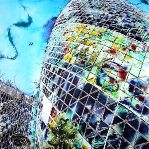 Cathy Read – Artist - Harlequin Gherkin Painting