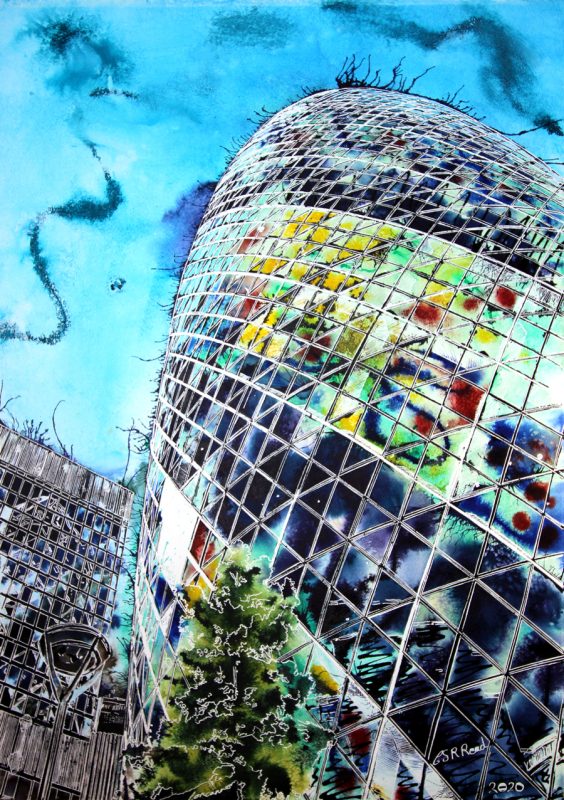 Cathy Read – Artist - Harlequin Gherkin Painting