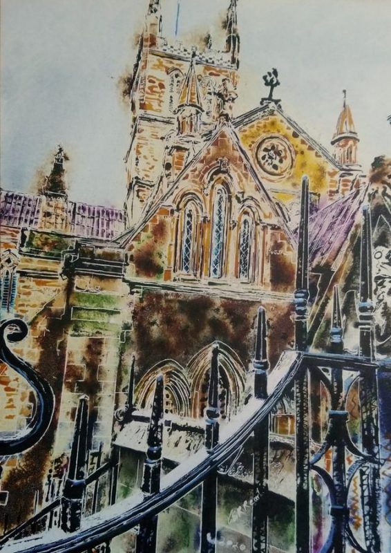 A Cathy Read painting of Southwark Cathedral, the oldest church building in London - a stunning gem tucked away in the city. 