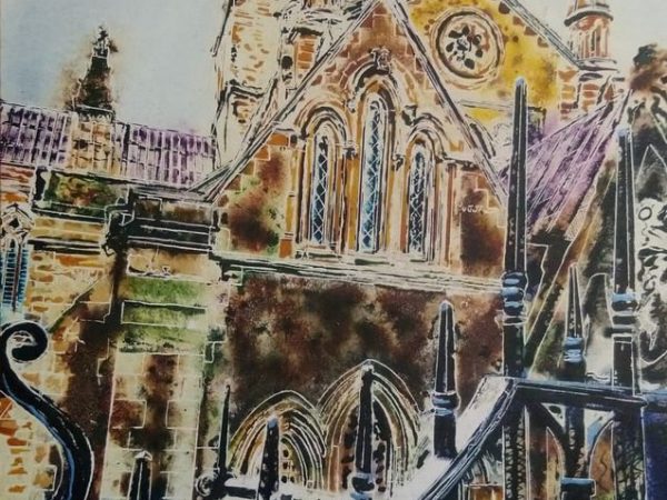 A Cathy Read painting of Southwark Cathedral, the oldest church building in London - a stunning gem tucked away in the city. 
