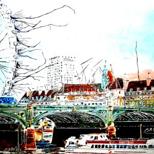 Cathy Read – Artist - Impressions of Westminster Bridge Painting