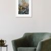Room setting with original painting of Southwark Cathedral by Cathy Read