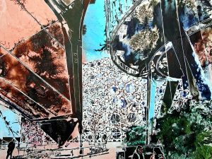 Painting of Greenwich looking out from Under the Dome