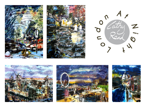 Cathy Read London at Night Paintings cards