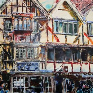 Painting of a Shop to Let in Oxford by Cathy Read