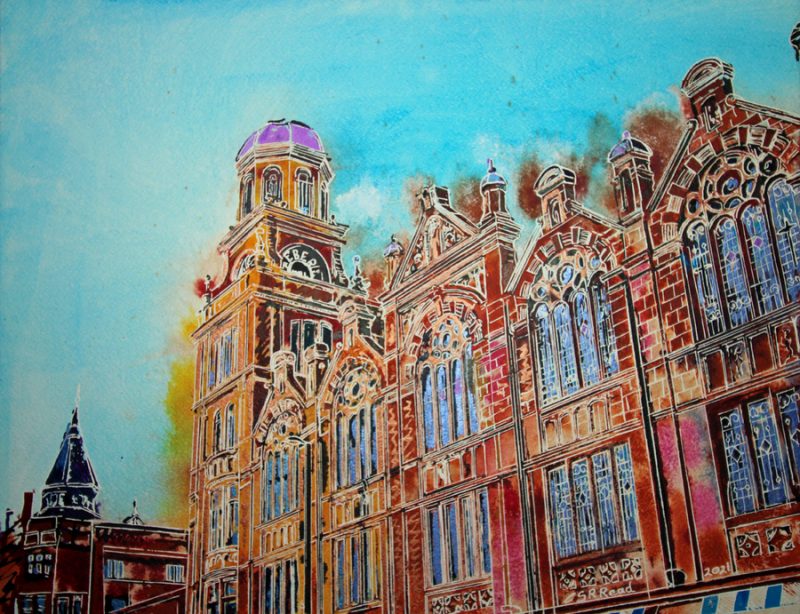 Painting of the Albert Hall Manchester