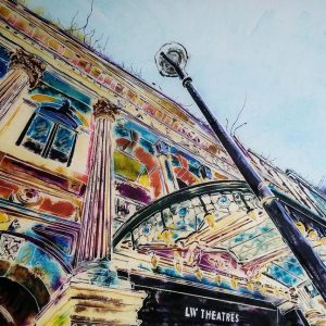 Painting of the London Palladium by Cathy Read