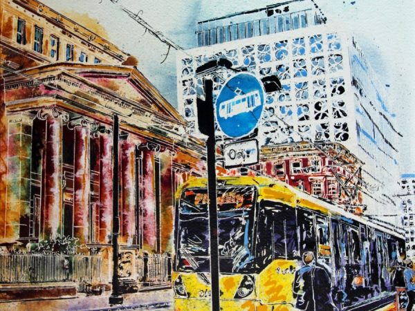 Cathy Read - Artist - Leaving St Peter's Square painting