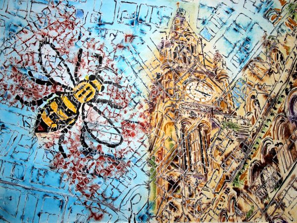Cathy Read - Artist - Manchester Map painting