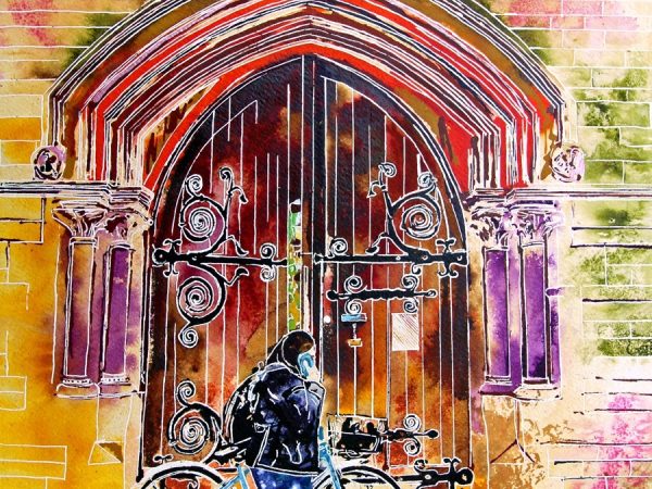 Cathy Read - Artist - Balliol Door Painting