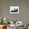 Room Setting featuring Piccadilly Bound, an original painting by Artist Cathy Read