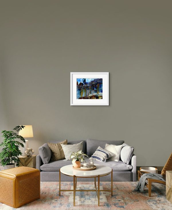 Room Setting featuring a Land of Make Believe - an original painting by Artist Cathy Read