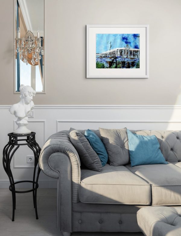 Room Setting featuring a Underpass - an original painting by Artist Cathy Read