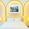 Room setting with Sketching London by artist Cathy Read. An original painting of Famous London Landmark Architecture