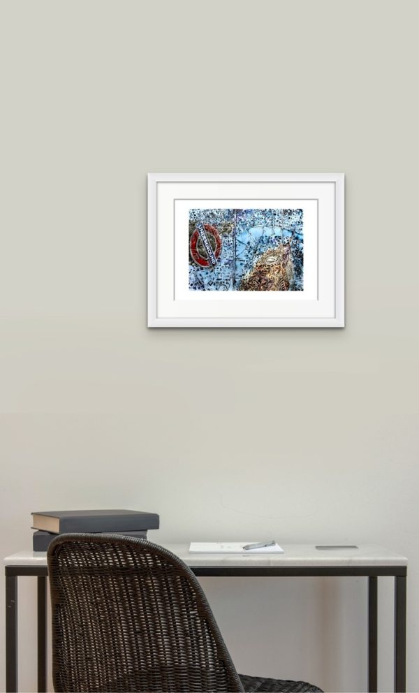 Room setting featuring A3 Print of artist Cathy Read's original painting of