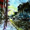 Cathy Read - Artist - Sunlit Street Painting
