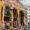 Passing by Portico ©2018 Cathy Read Painting of Moseley Street Manchester