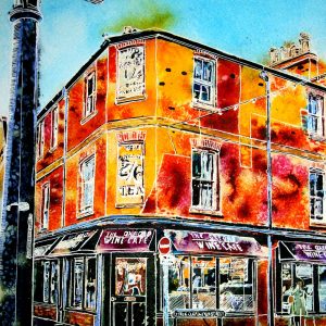 Cathy Read - Artist -Oxford Wine Cafe Painting