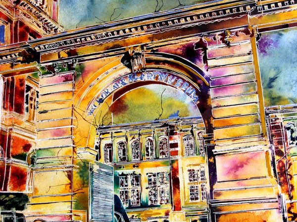 Cathy Read Artist - Rendezvous at the V and A painting